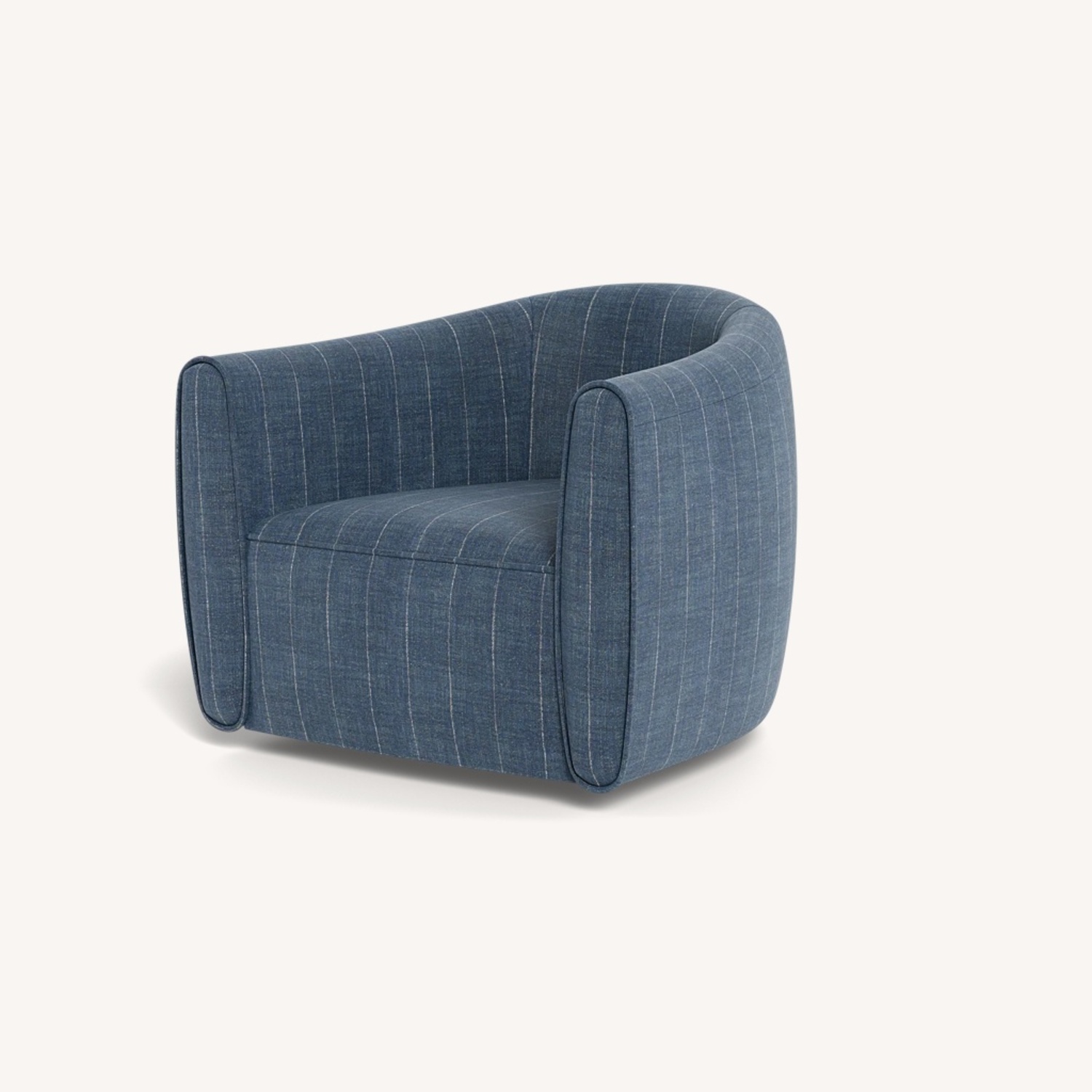 Interior Define Lawson Denim Fabric Accent Chairs - image-5