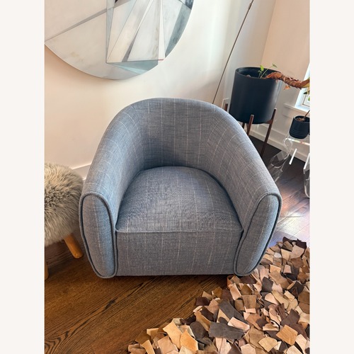 Used Interior Define Lawson Denim Fabric Accent Chairs for sale on AptDeco