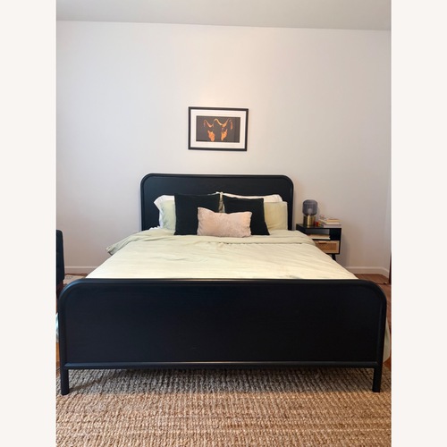 Used Article Faydra Black Ash Queen Bed Frame for sale on AptDeco