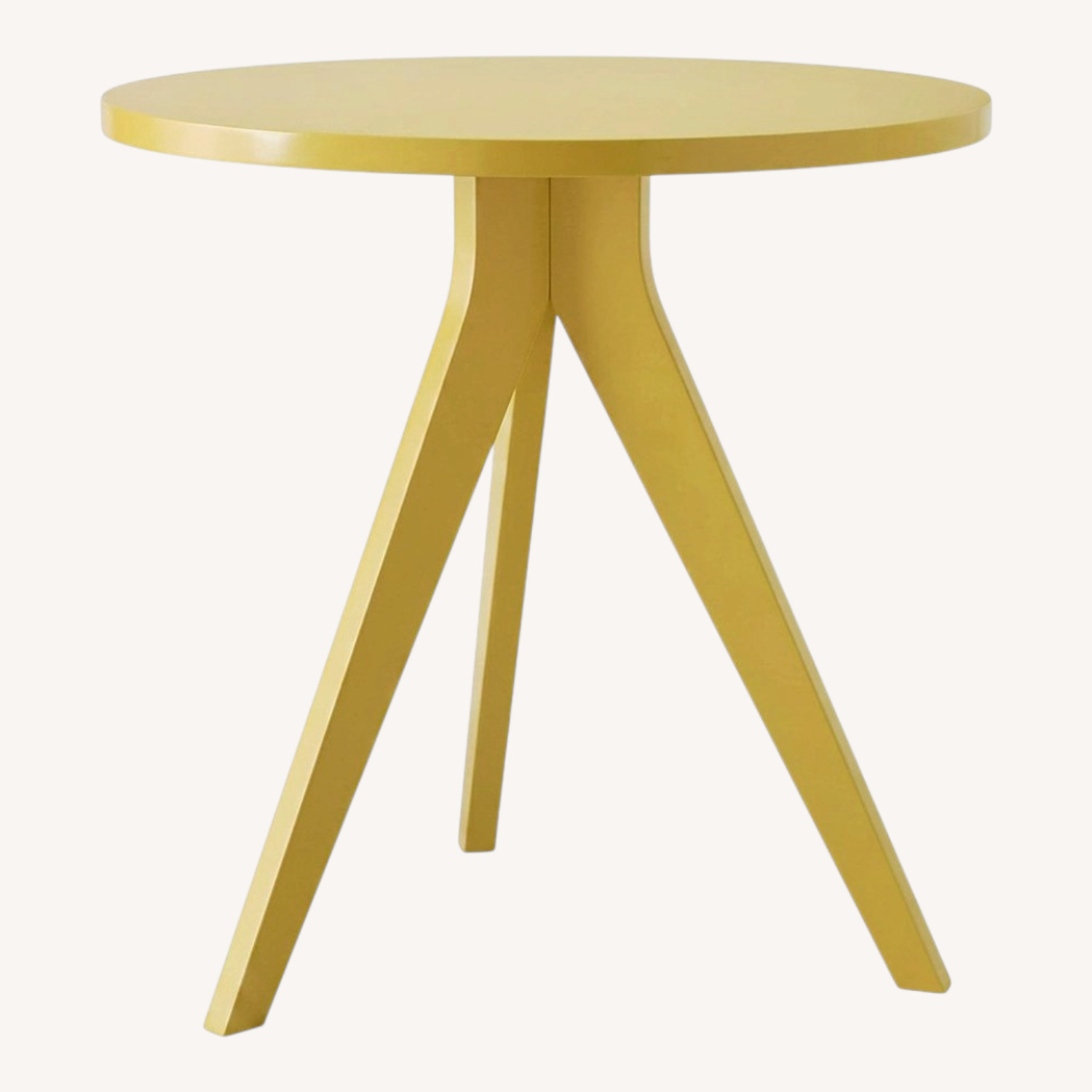 West Elm Yellow Metal Side Table - image-0