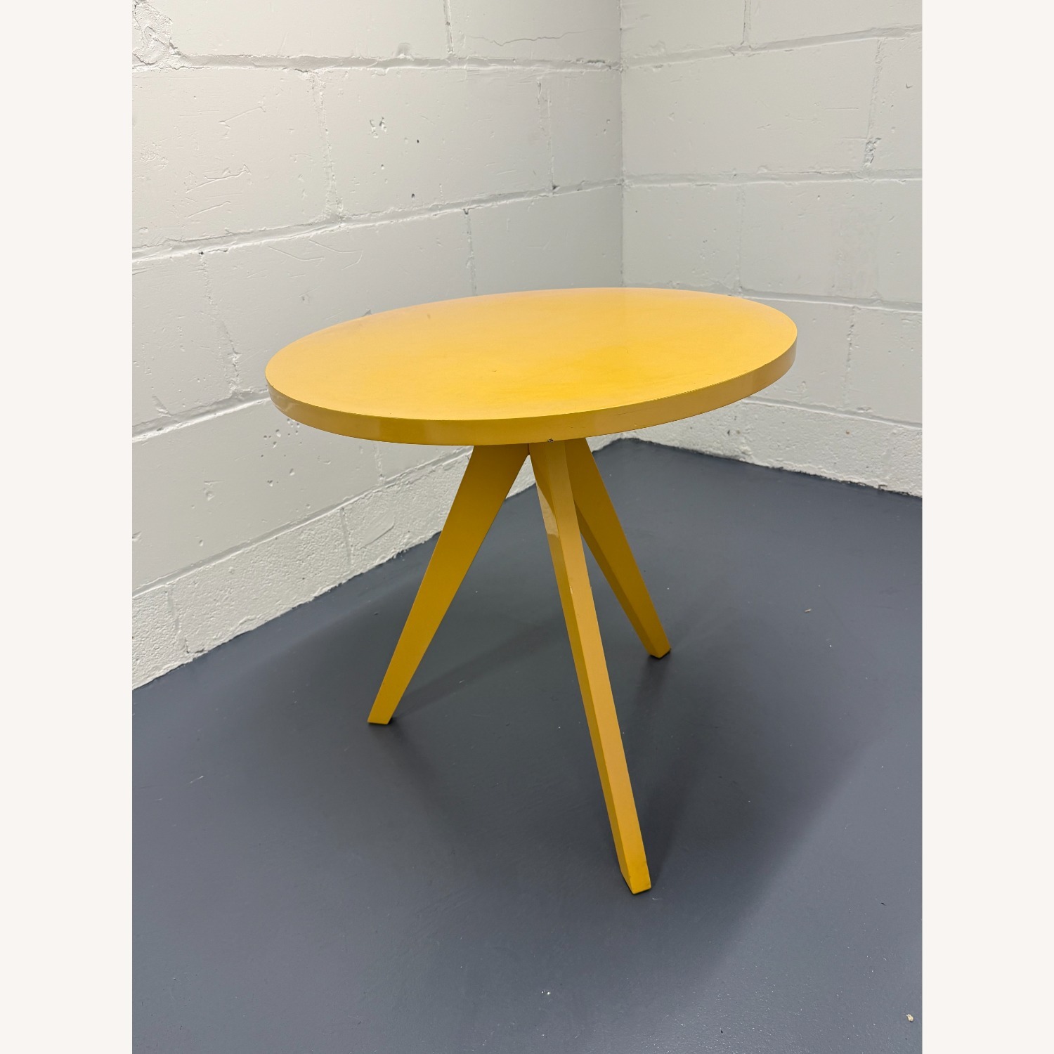 West Elm Yellow Metal Side Table - image-2