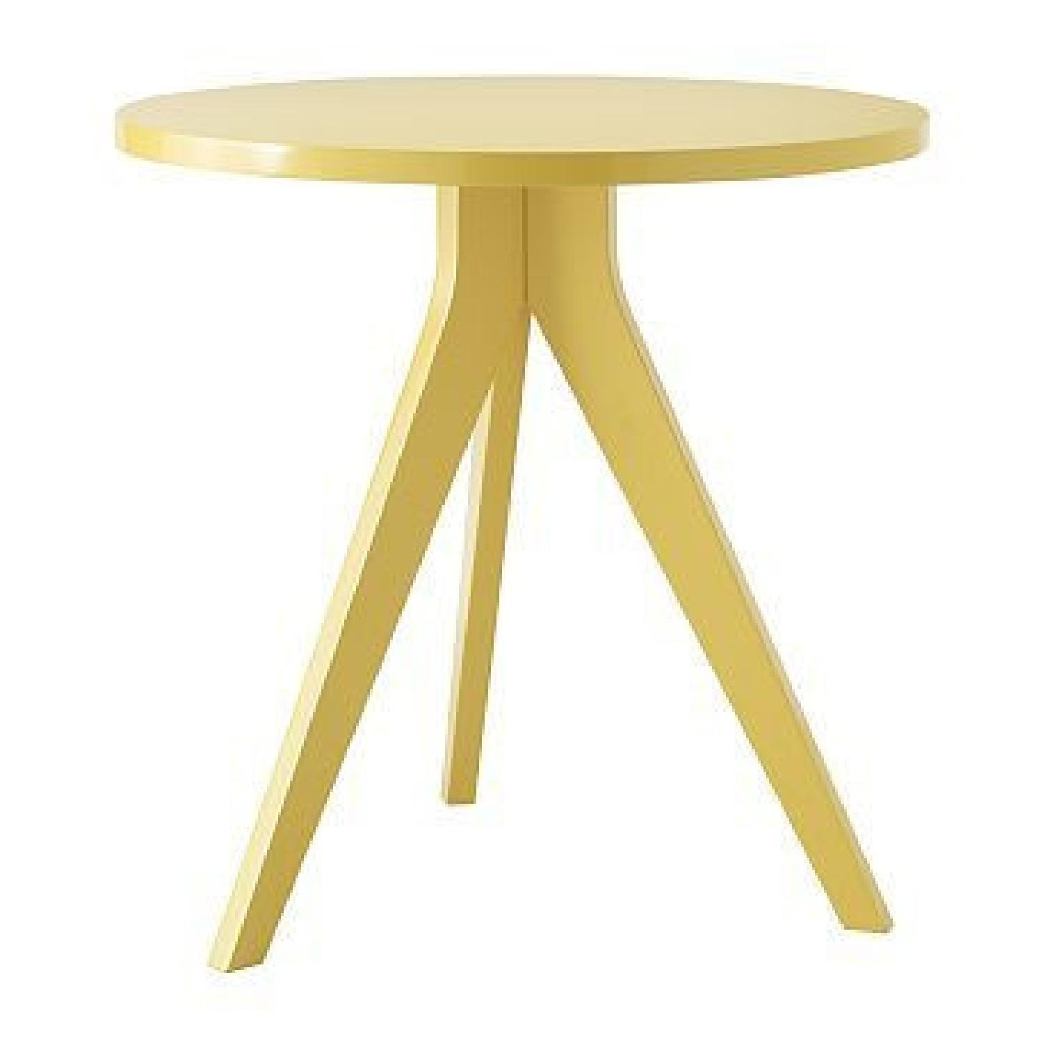 West Elm Yellow Metal Side Table - image-4