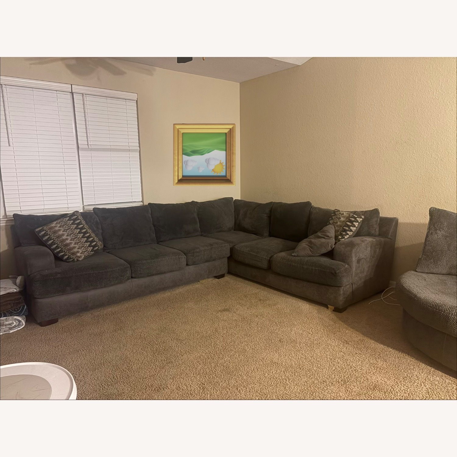 Rooms To Go Dark Gray Fabric 3+ Piece Sectional - image-6