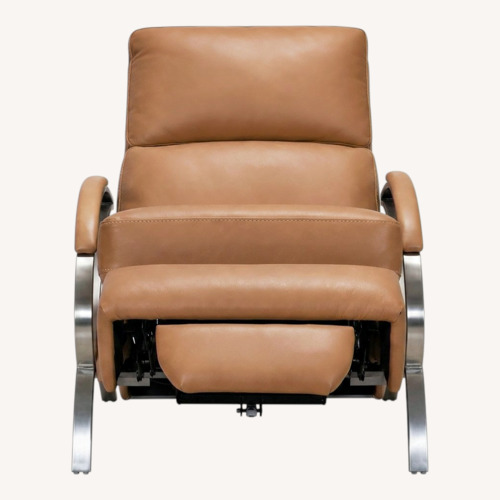 Used Bloomingdale's Jackie Powers Dark Brown Leather Recliner for sale on AptDeco