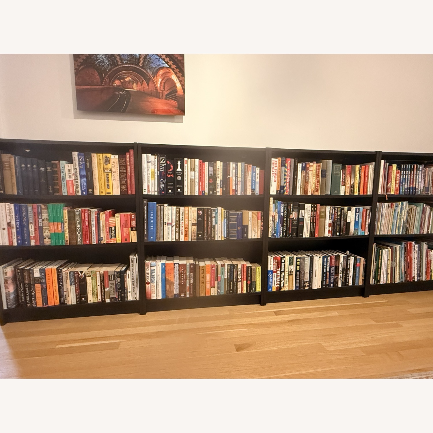 IKEA BILLY Black Wood Bookcase - image-2