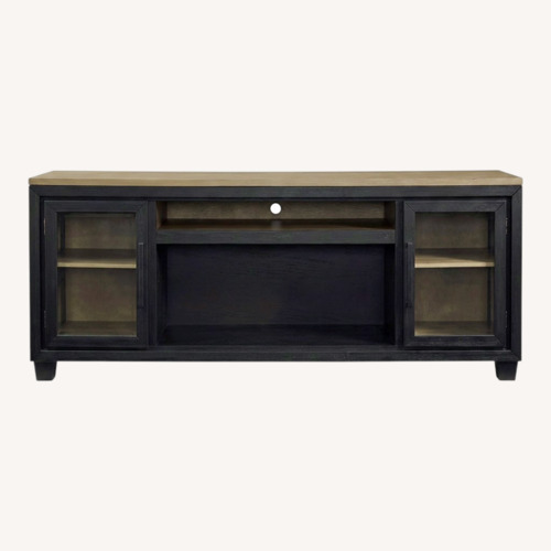 Used Ashley Furniture Foyland 83" TV Stand with Electric Fireplace for sale on AptDeco
