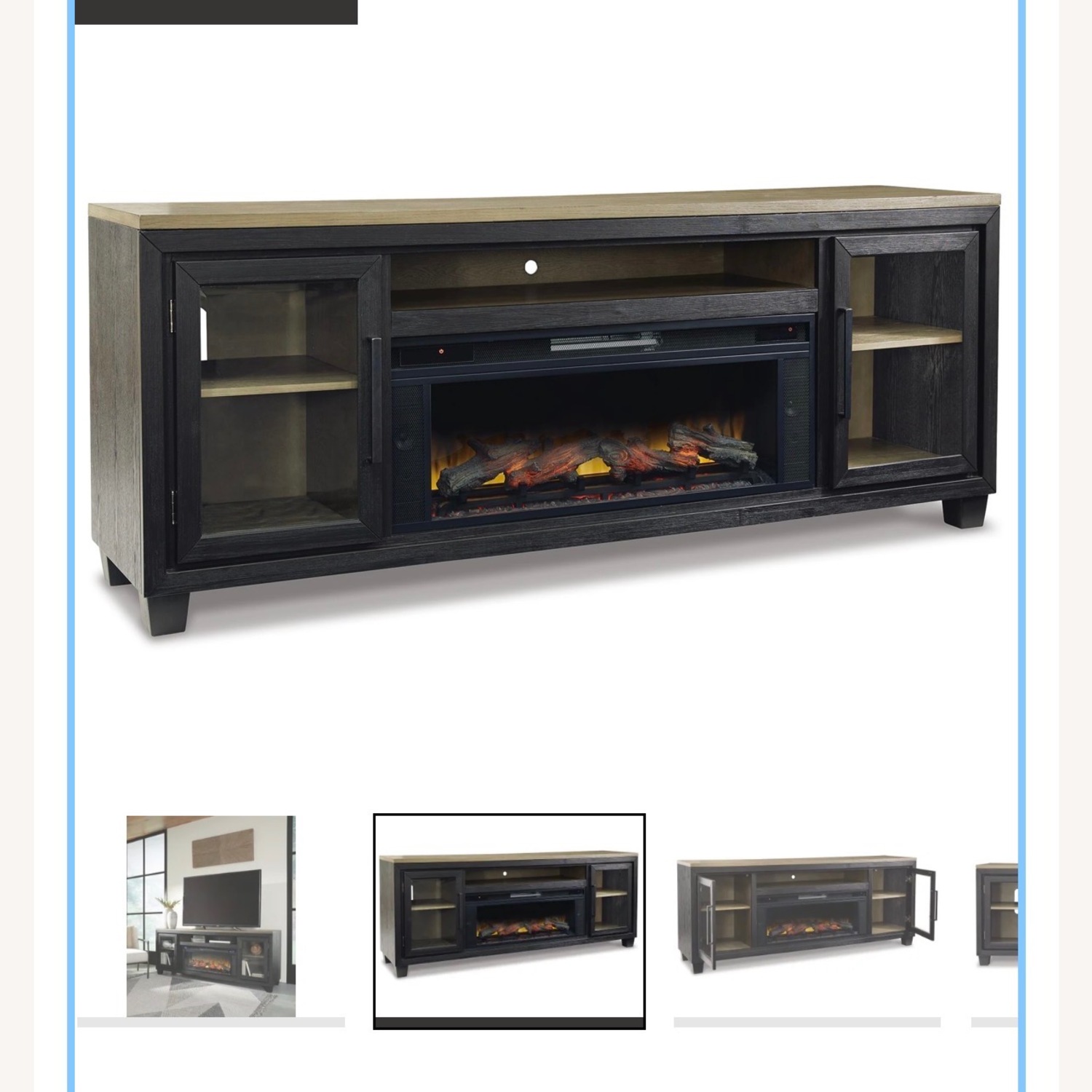 Ashley Furniture Foyland 83" TV Stand with Electric Fireplace - image-1