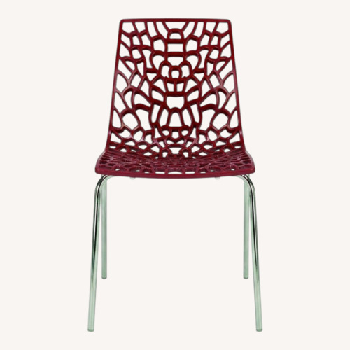 Used Red Plastic Accent Chair for sale on AptDeco
