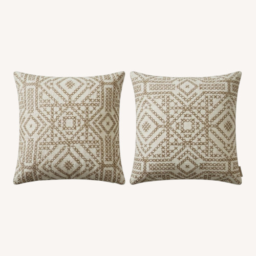 Used 20x20 Brown and Cream Throw Pillows for sale on AptDeco
