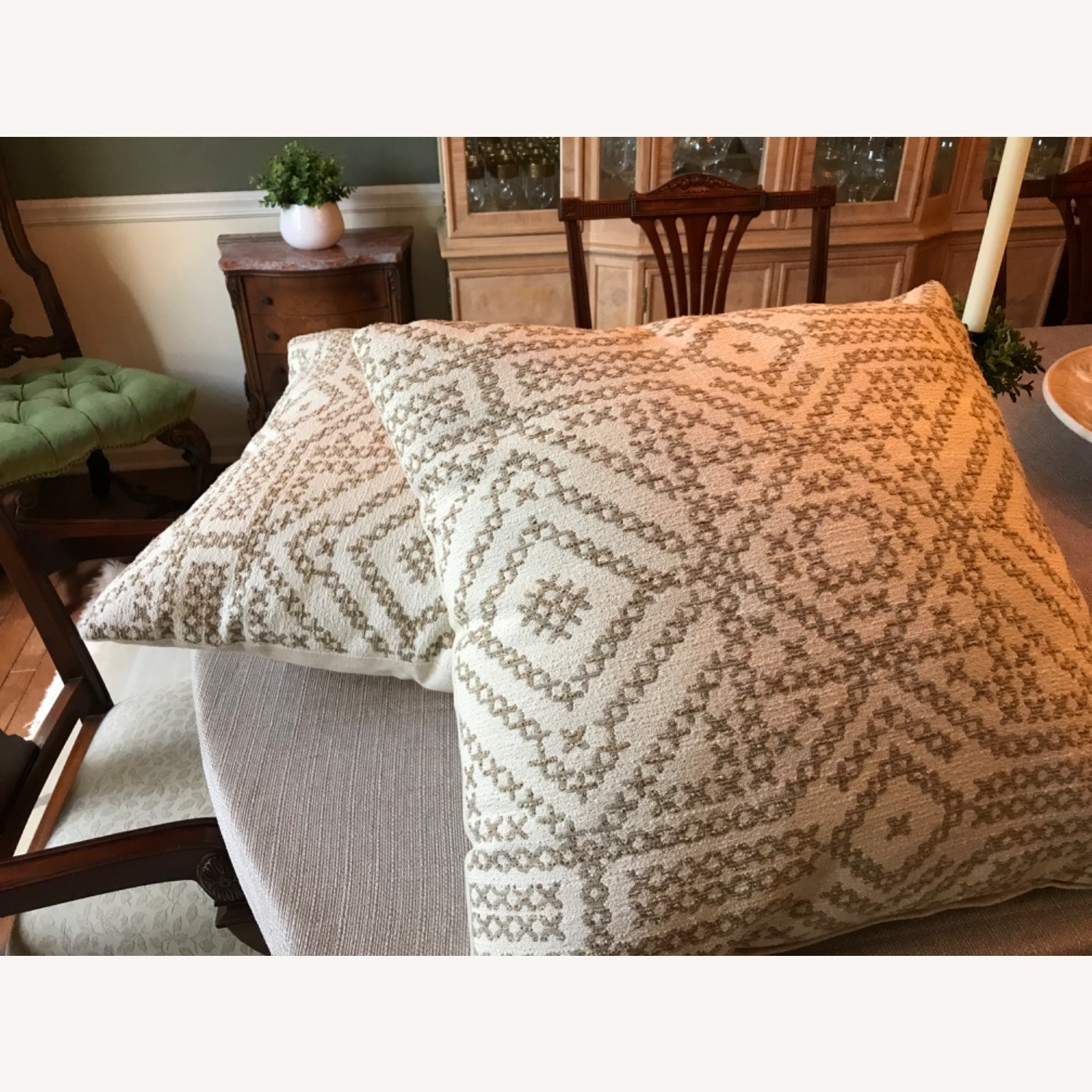 20x20 Brown and Cream Throw Pillows - image-2