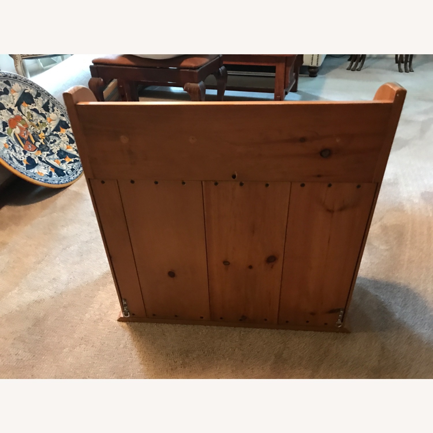 Light Brown Wood Wall Plate and Mug Holder - image-3