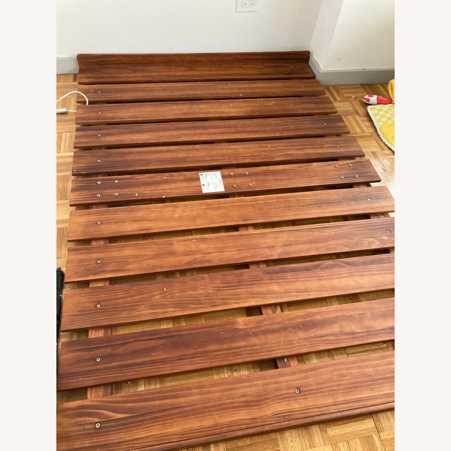 Emoor Solid Pine Wood Dark Brown Full Bed - image-1