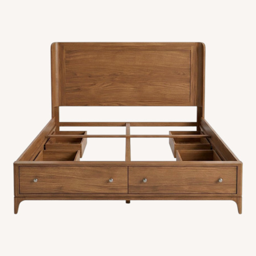 Used Value City Furniture Dark Brown Wood King Bed for sale on AptDeco