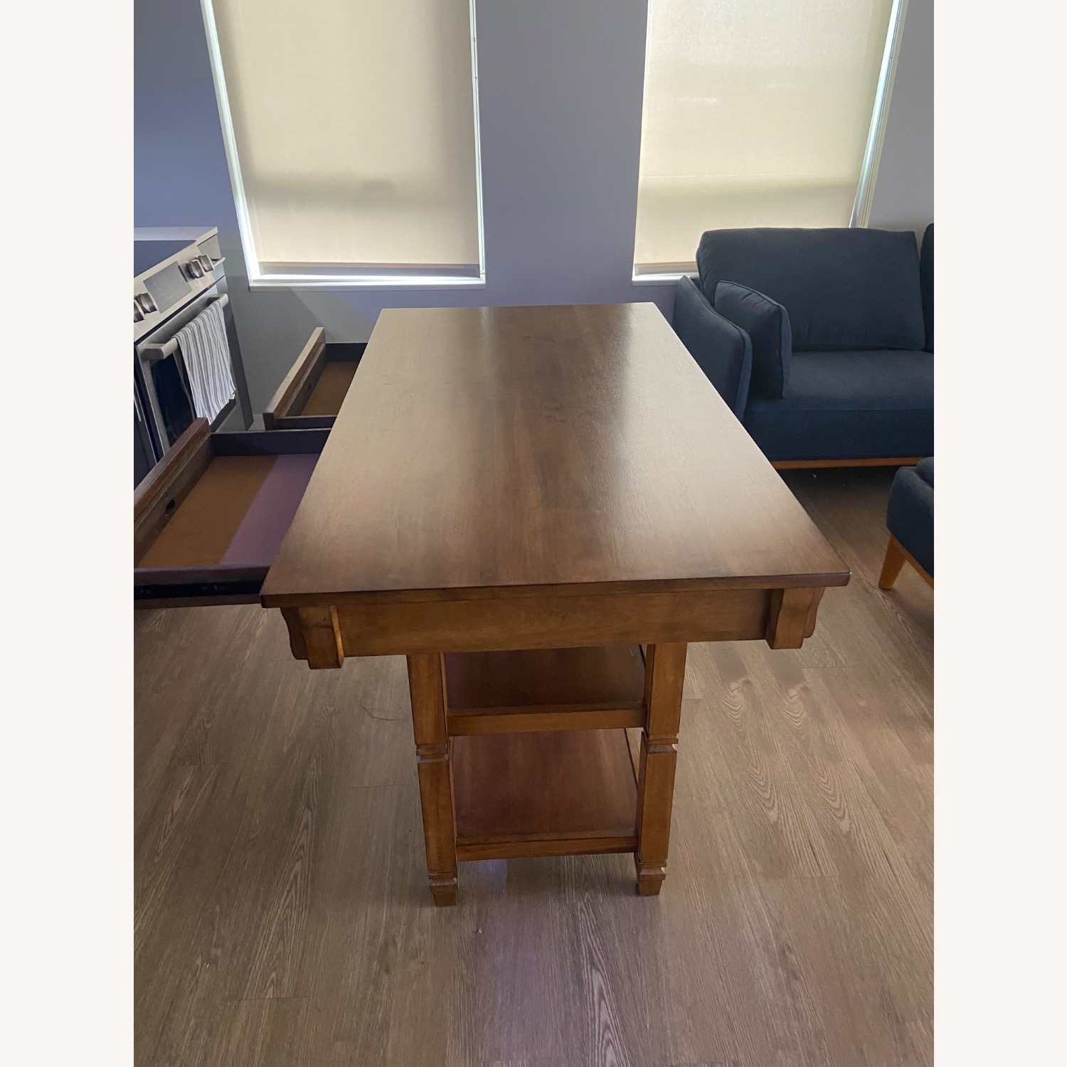 Walmar Light Brown Wood Kitchen Island - image-3