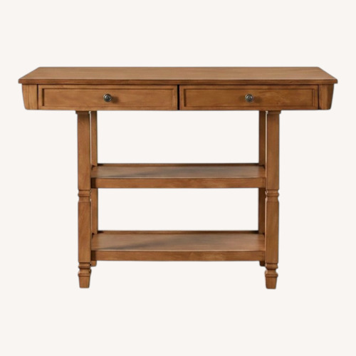 Used Walmar Light Brown Wood Kitchen Island for sale on AptDeco