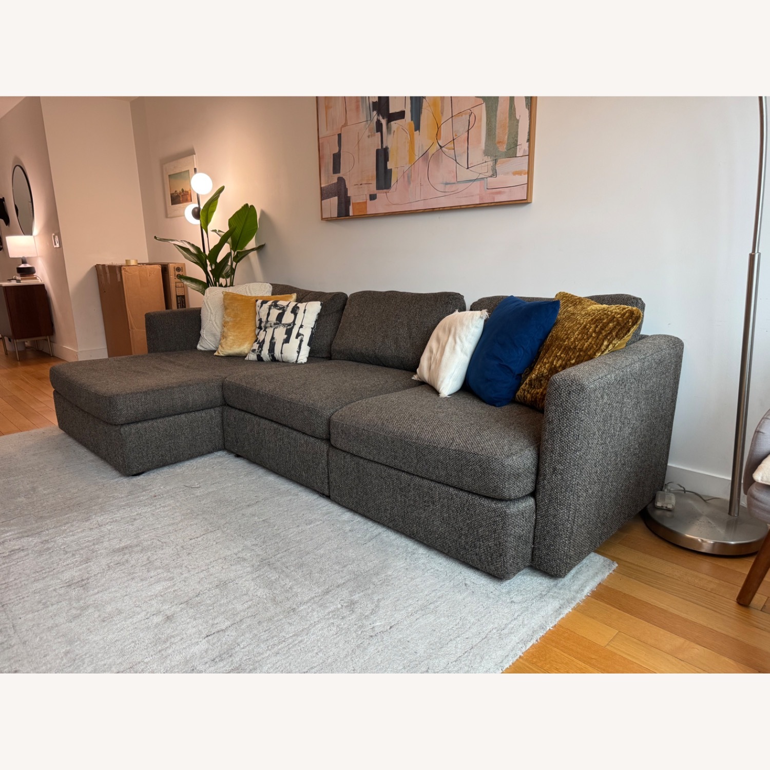 Macy's Clinton Fabric 3-Piece Chaise Sectional - image-2