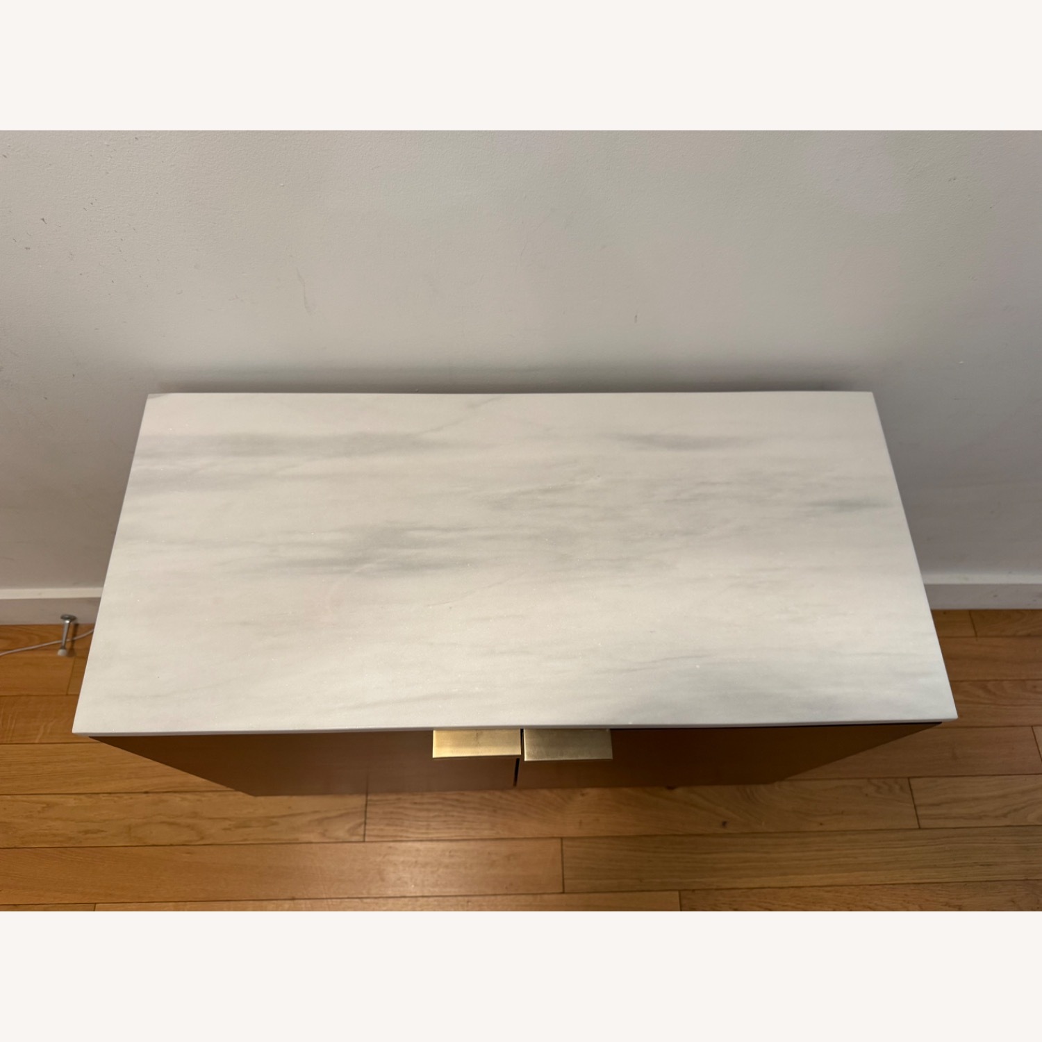 West Elm Delphine Marble + Wood Cabinet - image-7