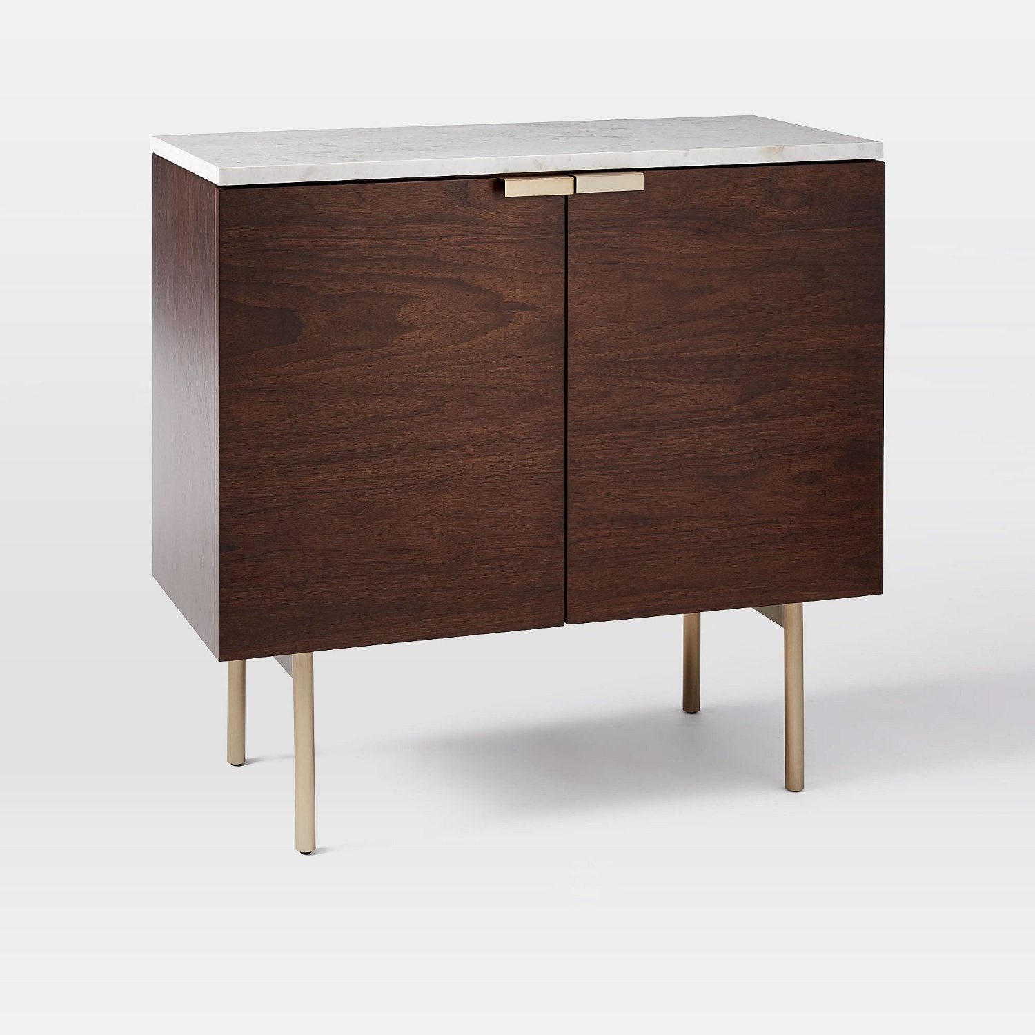 West Elm Delphine Marble + Wood Cabinet - image-9