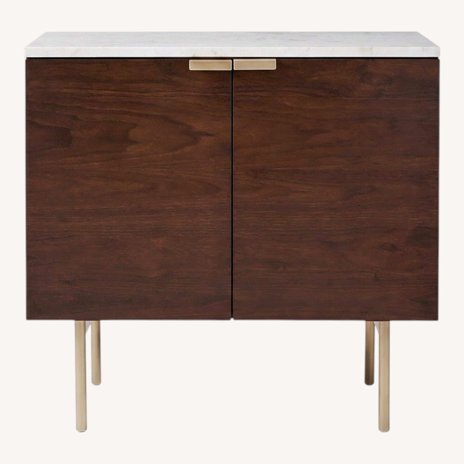 West Elm Delphine Marble + Wood Cabinet - image-0