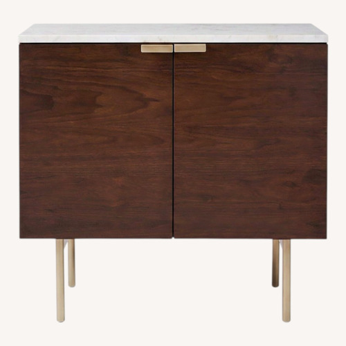 Used West Elm Delphine Marble + Wood Cabinet for sale on AptDeco