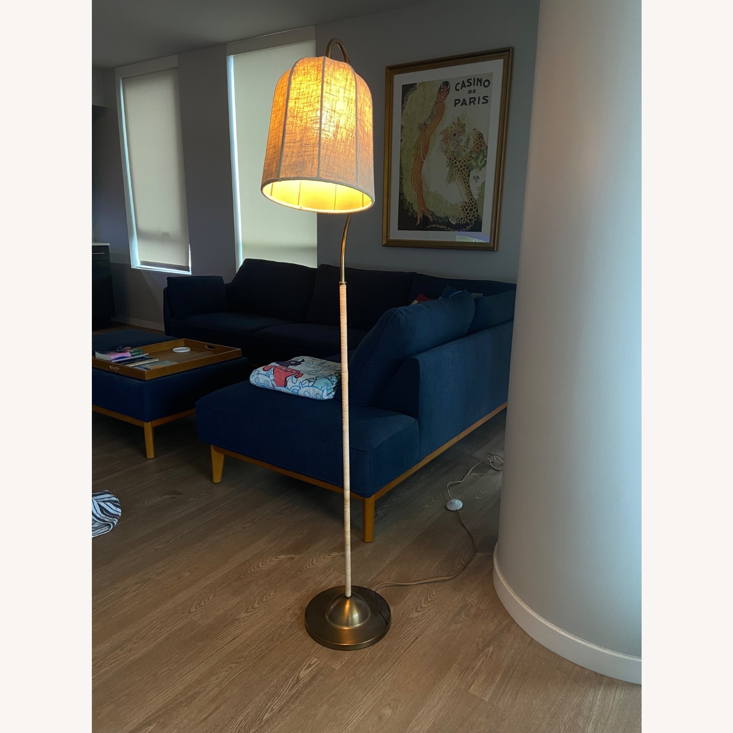 Crate & Barrel Allegra Light Brown Floor Lamp - image-2