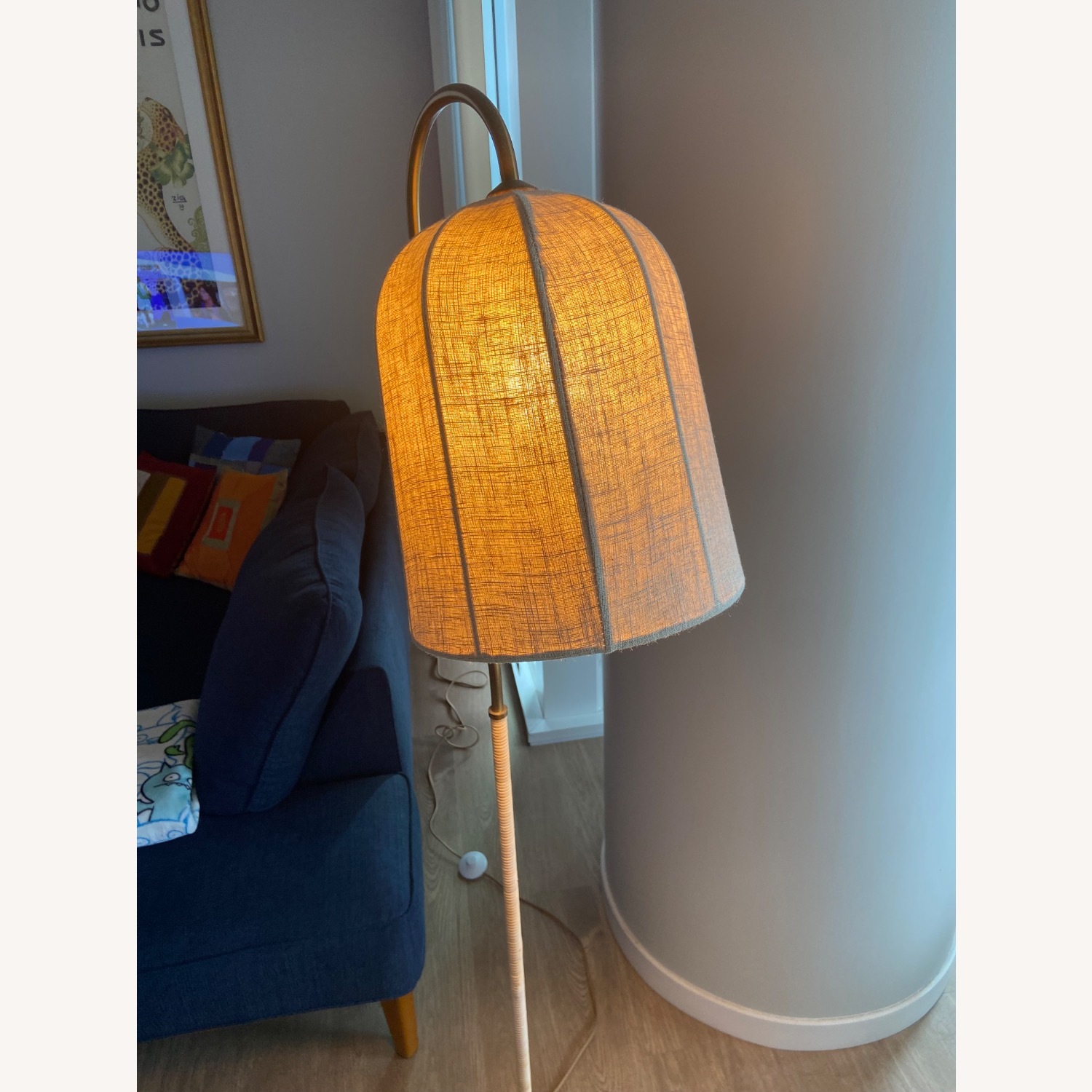 Crate & Barrel Allegra Light Brown Floor Lamp - image-3