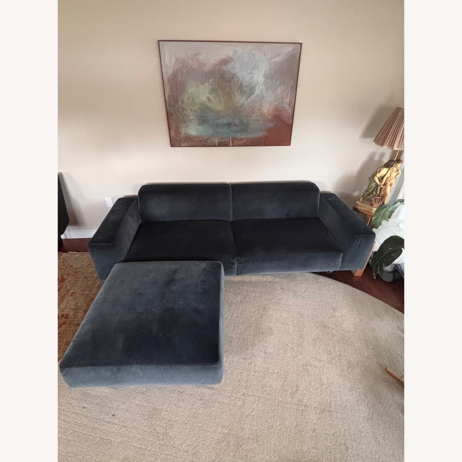 Bensen Endless Blue Velvet 3+ Piece Sectional - image-5