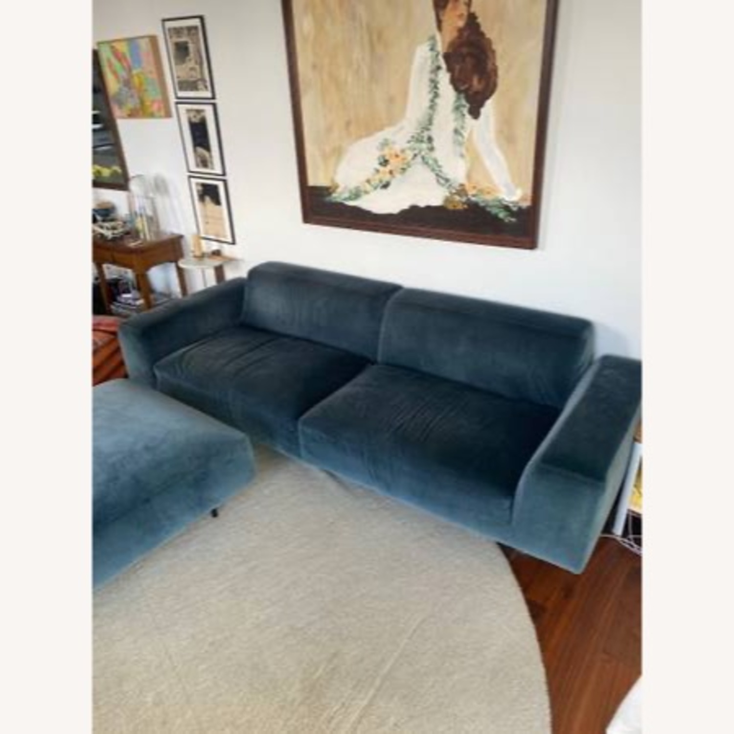Bensen Endless Blue Velvet 3+ Piece Sectional - image-3