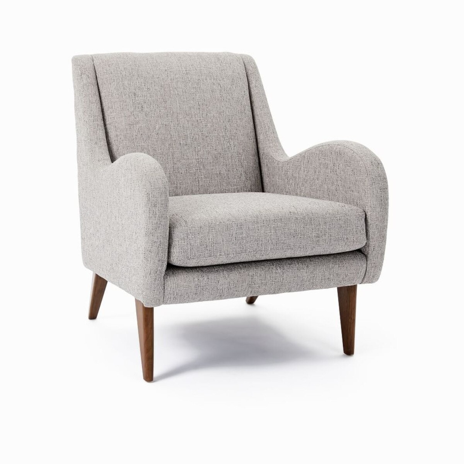West Elm Sebastian Light Gray Fabric Armchair - image-7