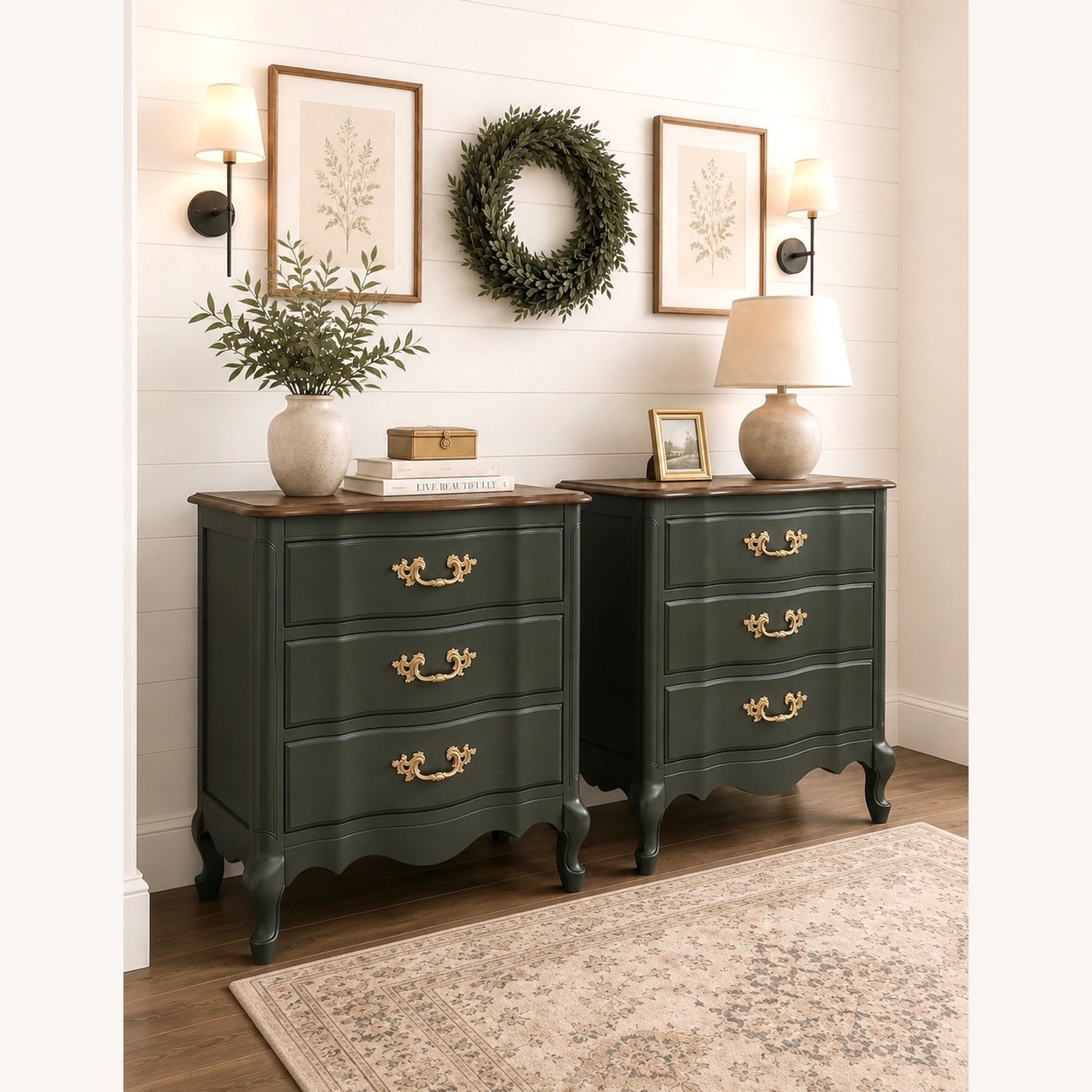Vintage French Farmhouse Nightstands - image-2