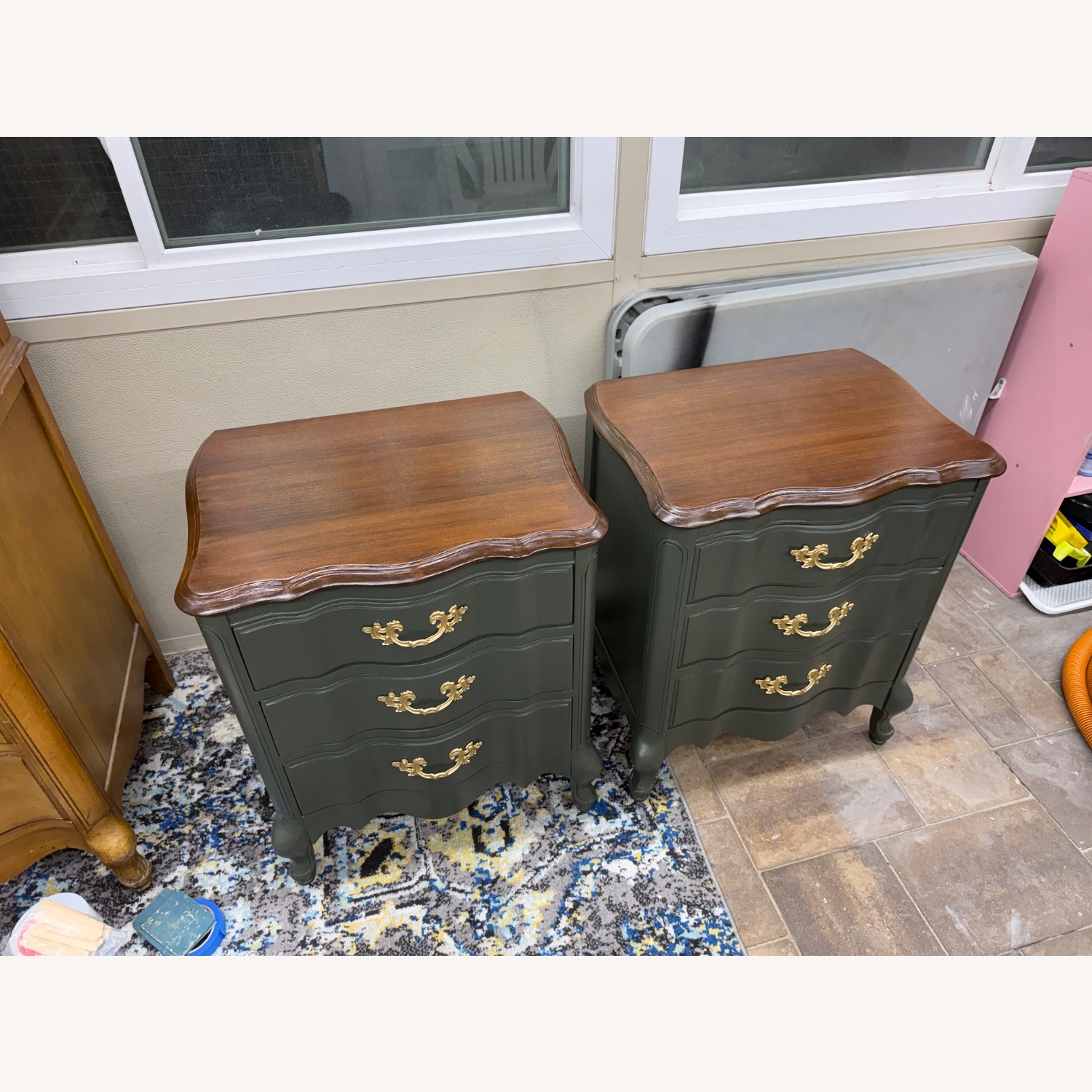 Vintage French Farmhouse Nightstands - image-5