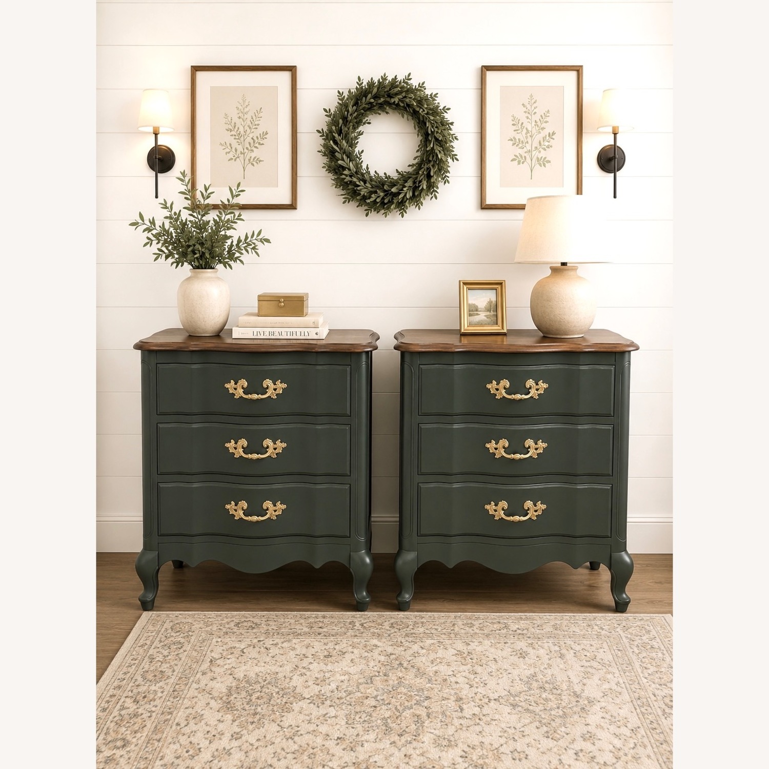 Vintage French Farmhouse Nightstands - image-0