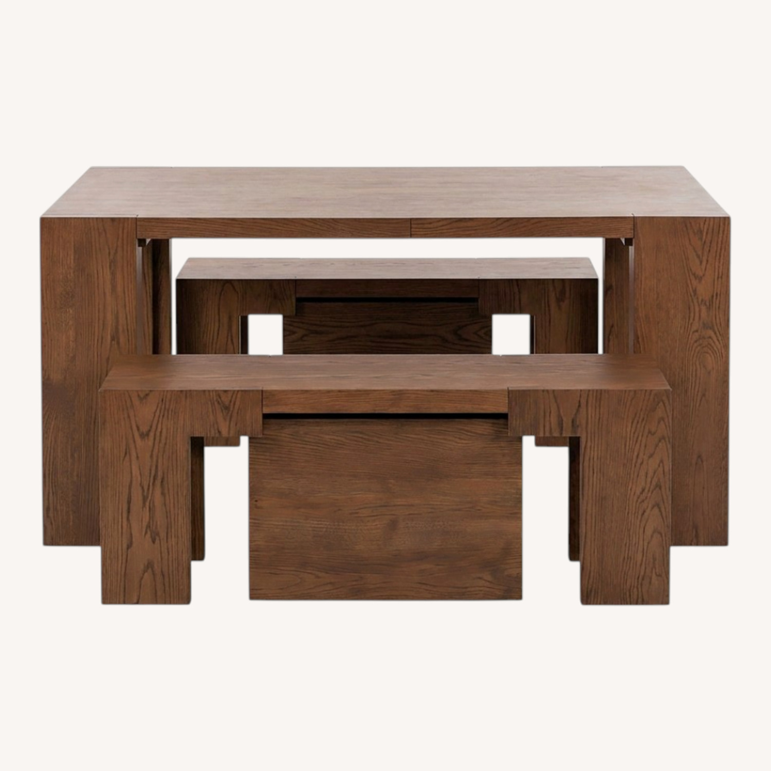 Transformer Table Dining Set Table & 2 Benches - image-0