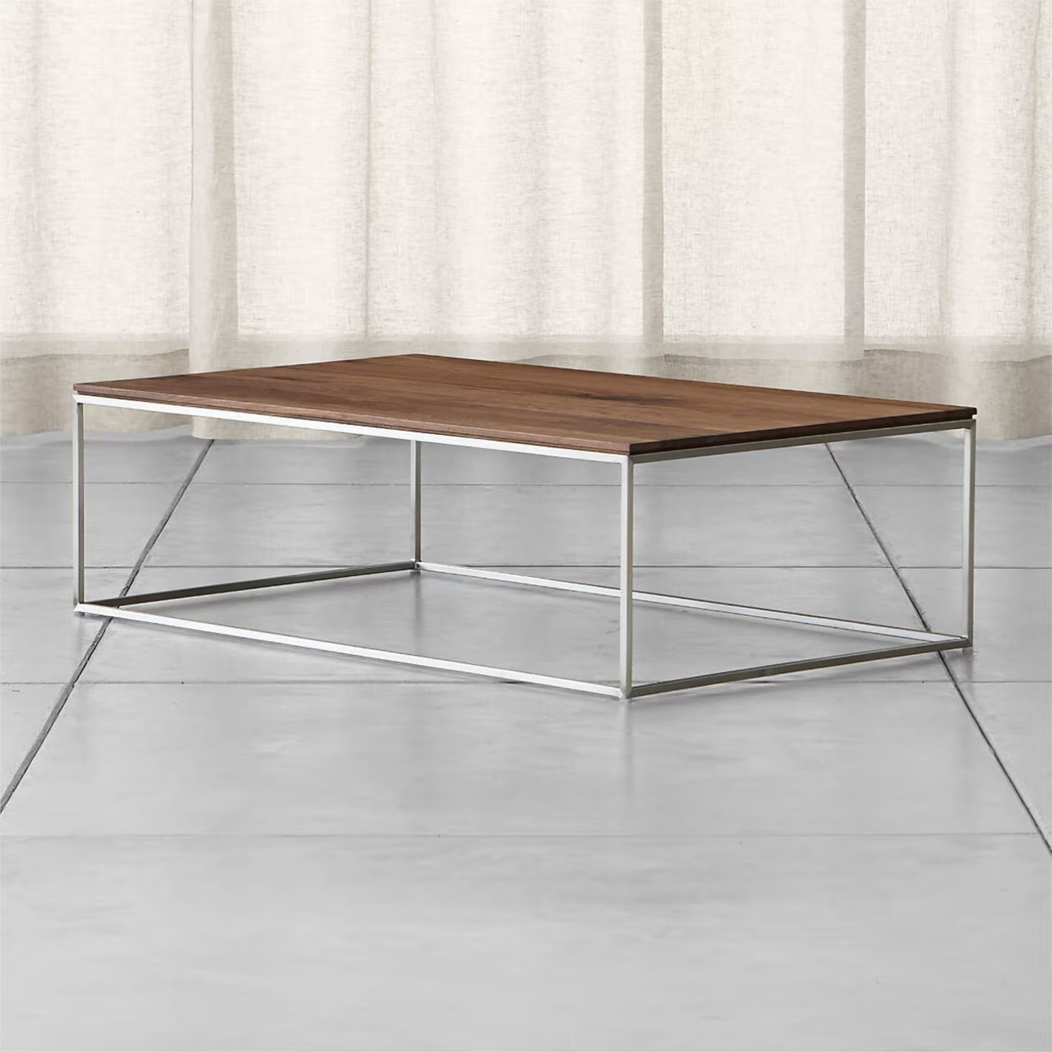 Crate & Barrel Frame Wood Coffee Table - image-6