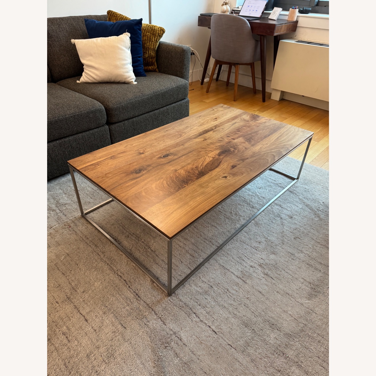 Crate & Barrel Frame Wood Coffee Table - image-3