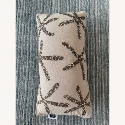 Used Mudpie Natural Fabric Pillow for sale on AptDeco