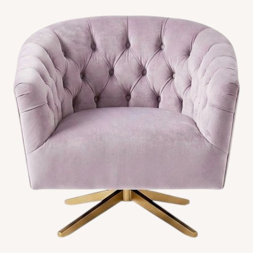 Used Anthropologie Pink Velvet Accent Chair for sale on AptDeco