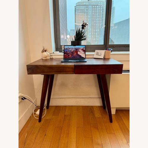 Used Wayfair Union Rustic Chicago Solid Wood Base Desk for sale on AptDeco