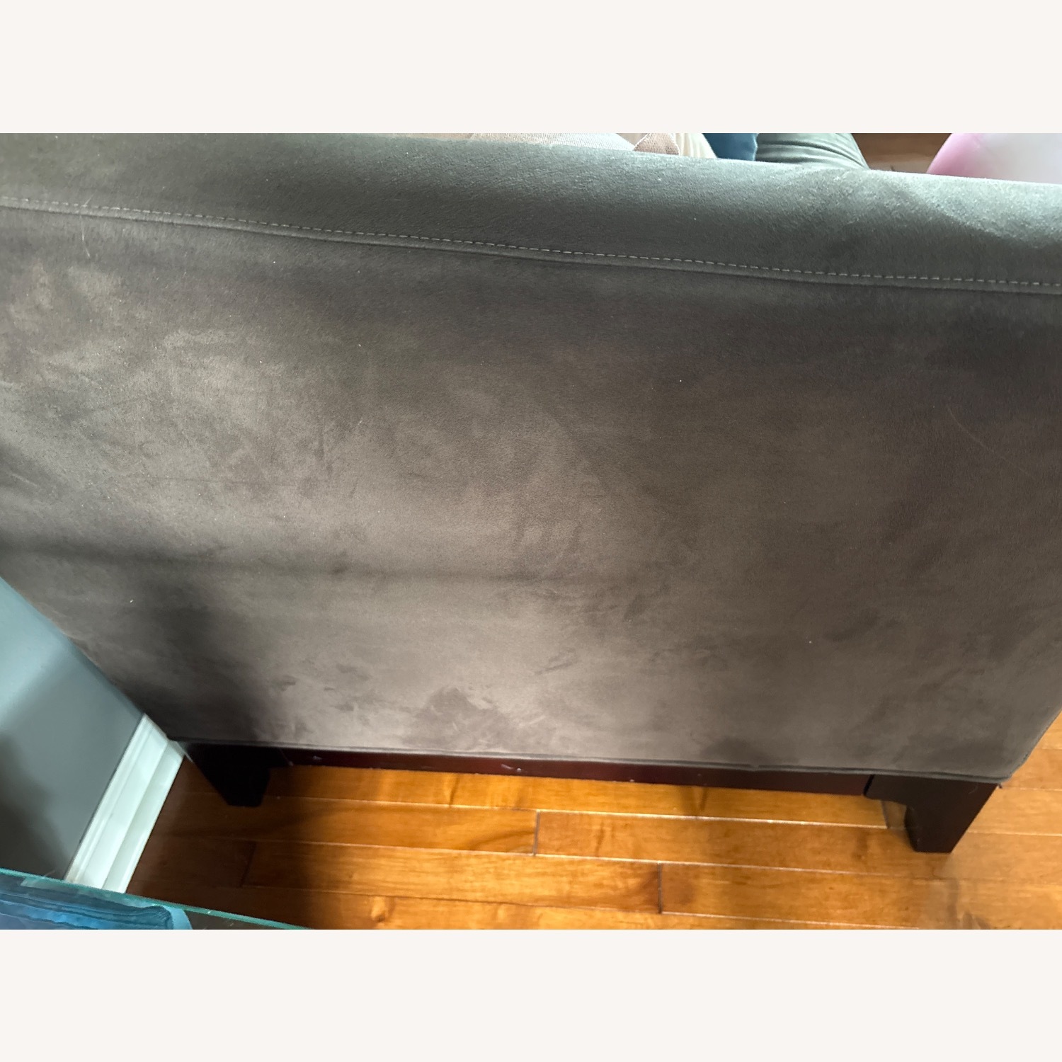 Dark Brown Microsuede 3+ Seater Sofa - image-2