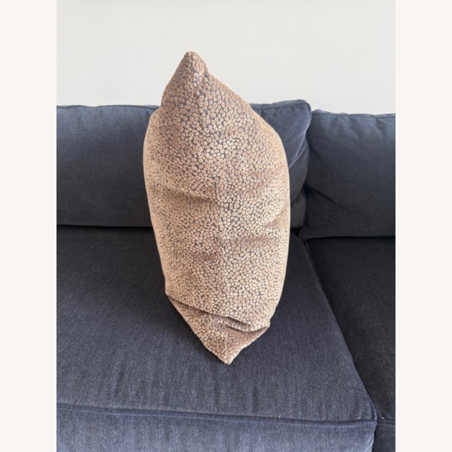 Room & Board Dark Gray Velvet Pillow - image-3