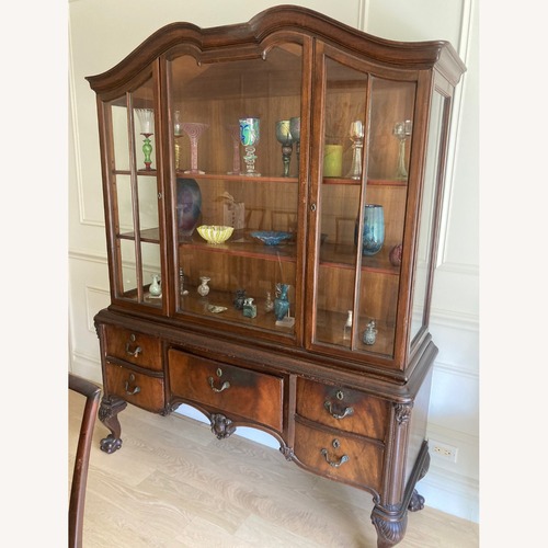 Used Antique Dark Brown Wood Sideboard for sale on AptDeco
