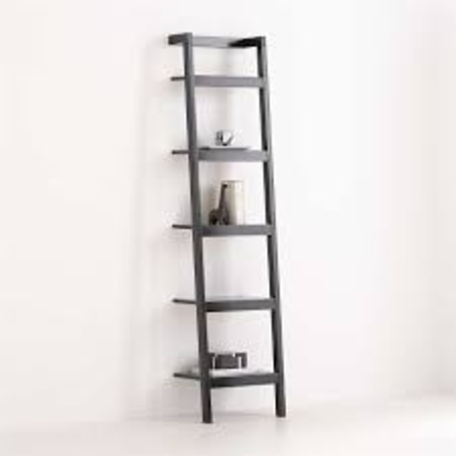 Crate & Barrel Sawyer Black Wood Bookcase 2 - image-9