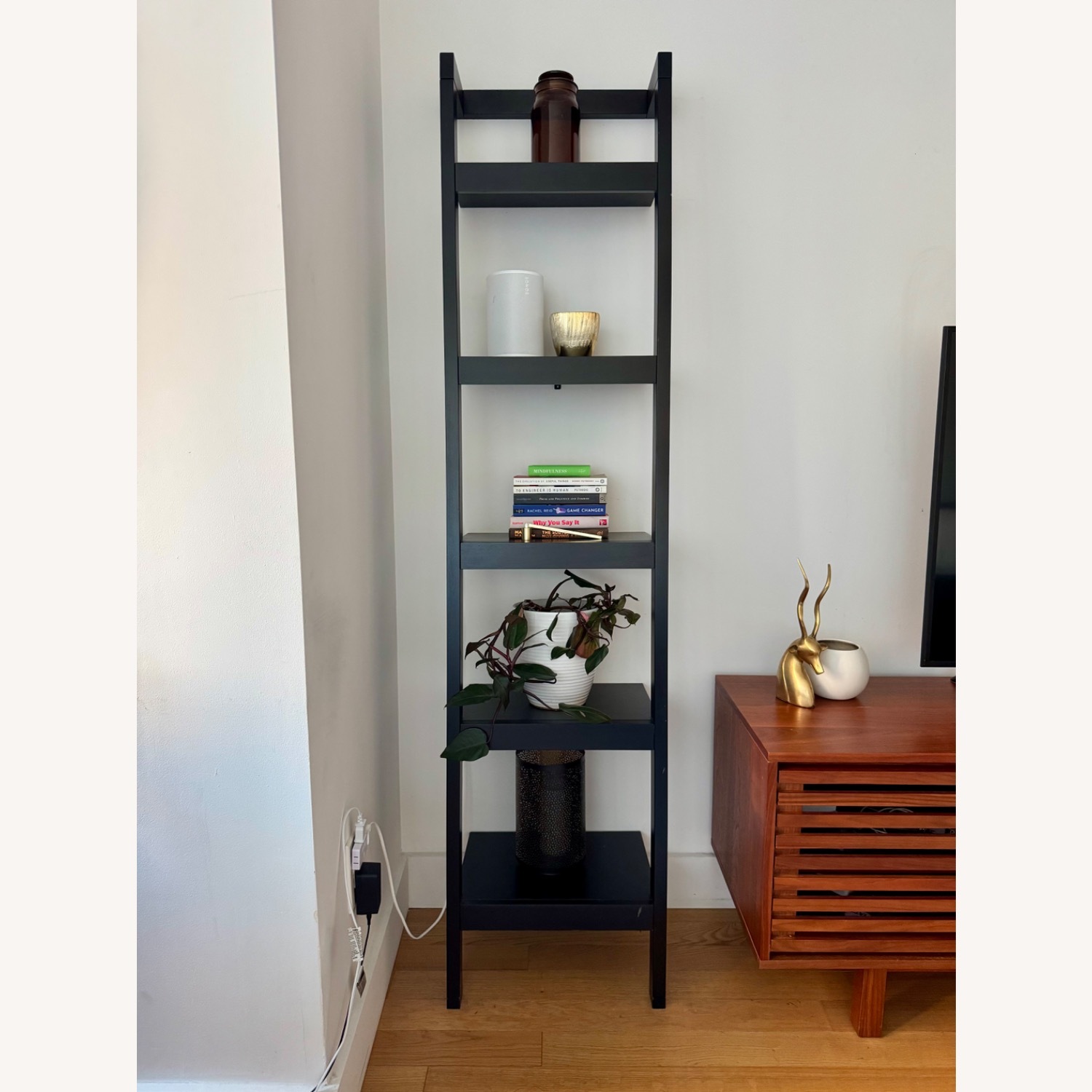 Crate & Barrel Sawyer Black Wood Bookcase 2 - image-4