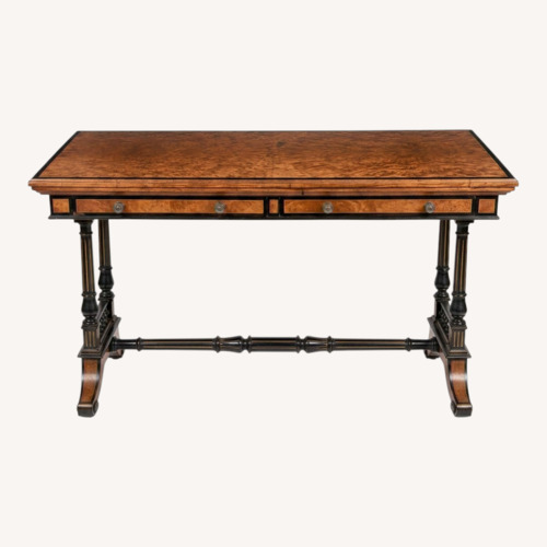 Used Antique Dark Brown Wood Desk for sale on AptDeco