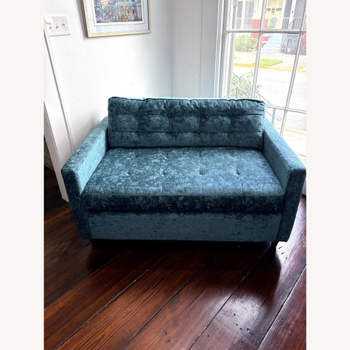 Used Joybird Eliot Twin Sleeper in Prime Peacock for sale on AptDeco
