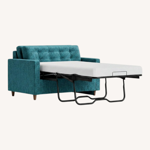 Used Joybird Eliot Twin Sleeper in Prime Peacock for sale on AptDeco