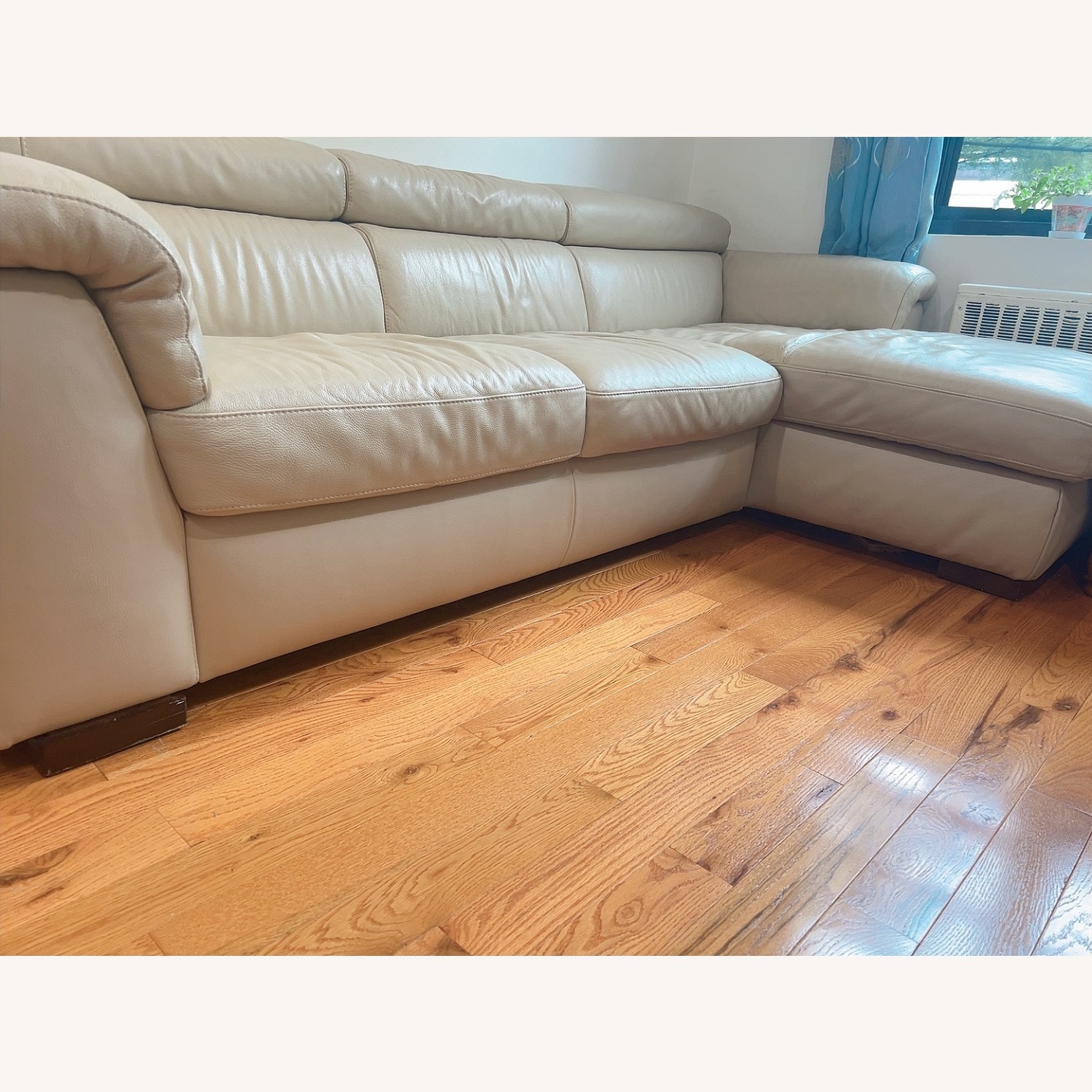  L-Shaped Genuine Leather Sofa - image-3