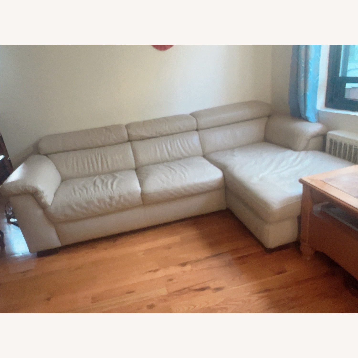  L-Shaped Genuine Leather Sofa - image-1