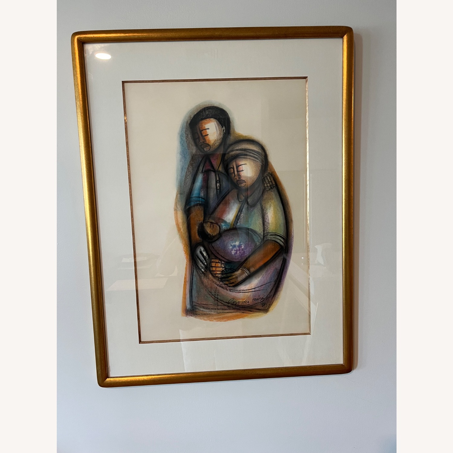 Framed Drawing South African Theme Godfrey Ndaba - image-1