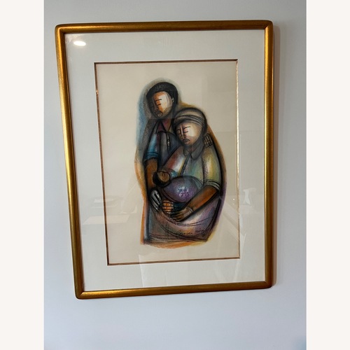 Used Framed Drawing South African Theme Godfrey Ndaba for sale on AptDeco